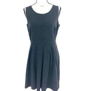 George Womens Charcoal Heather Gray Sleeveless Knit Skater Dress Size 8/10